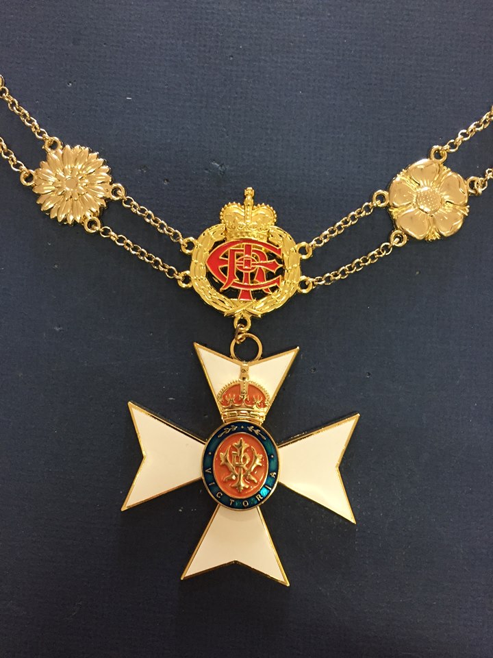 ROYAL VICTORIAN CHAIN, ON MENS NECK COLLAR CHAIN Quarterdeck Medals