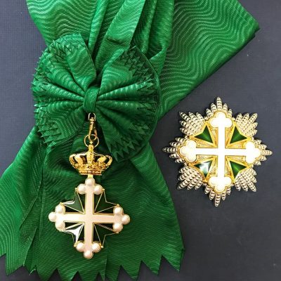 REPLICA ITALIAN ORDER OF ST MAURICE AND ST LAZZARRO SASH AND BREAST STAR