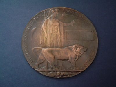 WW1 KILLED IN ACTION PLAQUE