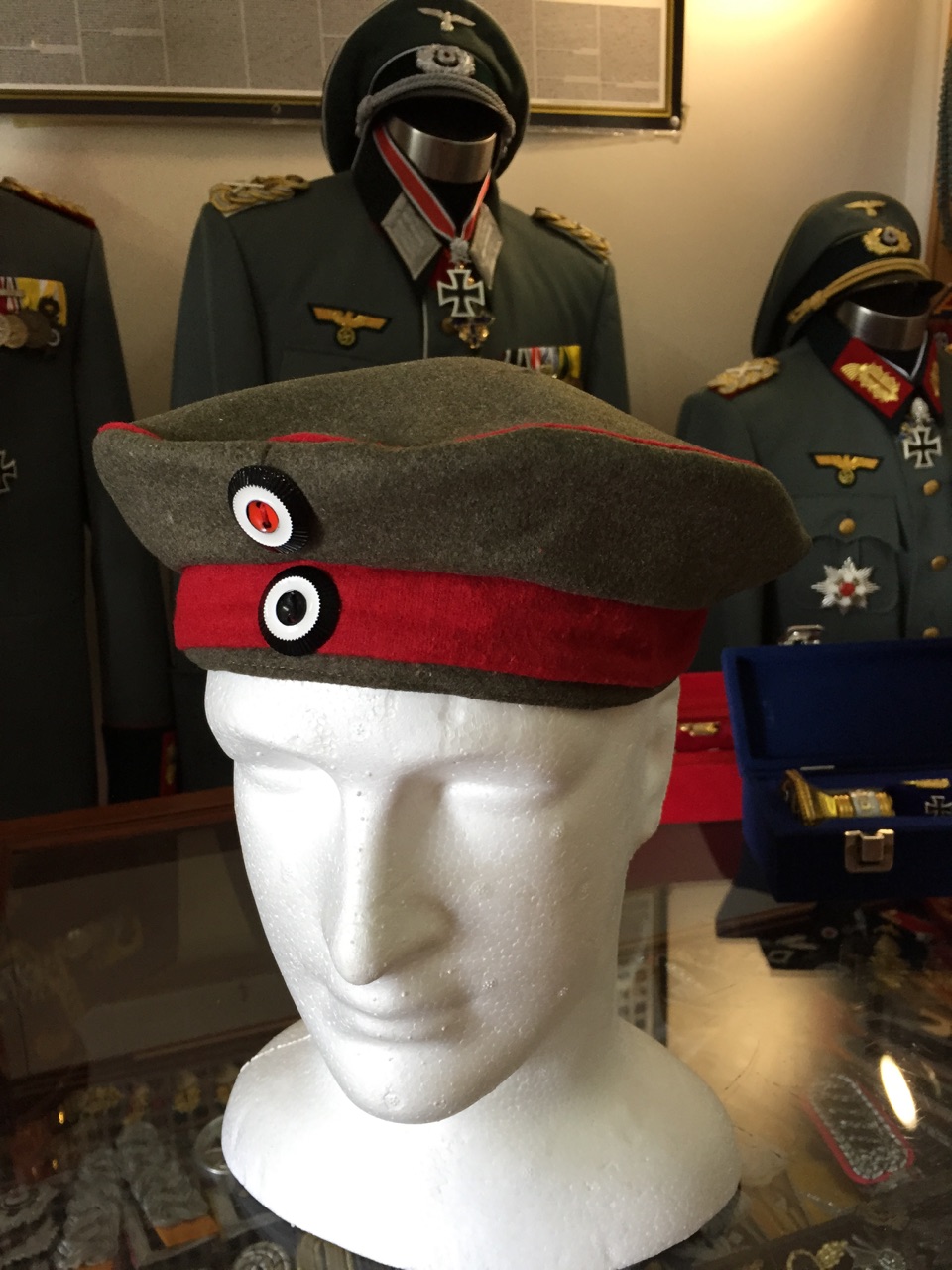 ww1 german army field hat with rosettes quarterdeck sample work order