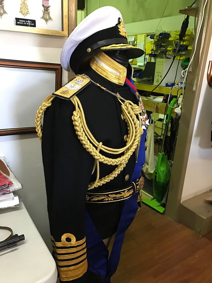 PRINCE PHILIP, ROYAL NAVY ADMIRAL OF THE FLEETS UNIFORM, ALL SIZES, ALL