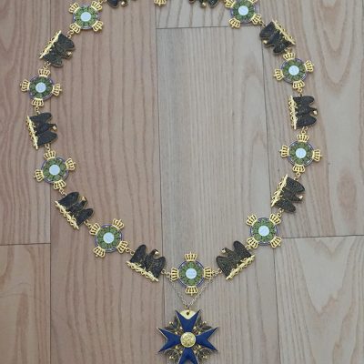 REPLICA PRUSSIAN ORDER OF THE BLACK EAGLE COLLAR, DOUBLE SIDED