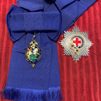 REPLICA ORDER OF THE GARTER SET, SASH, SASH BADGE AND STAR