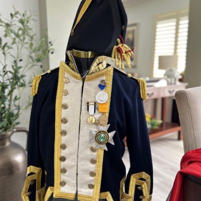 REPLICA 1815 ROYAL NAVY CAPTAINS FROCK COAT AND COCKED HAT