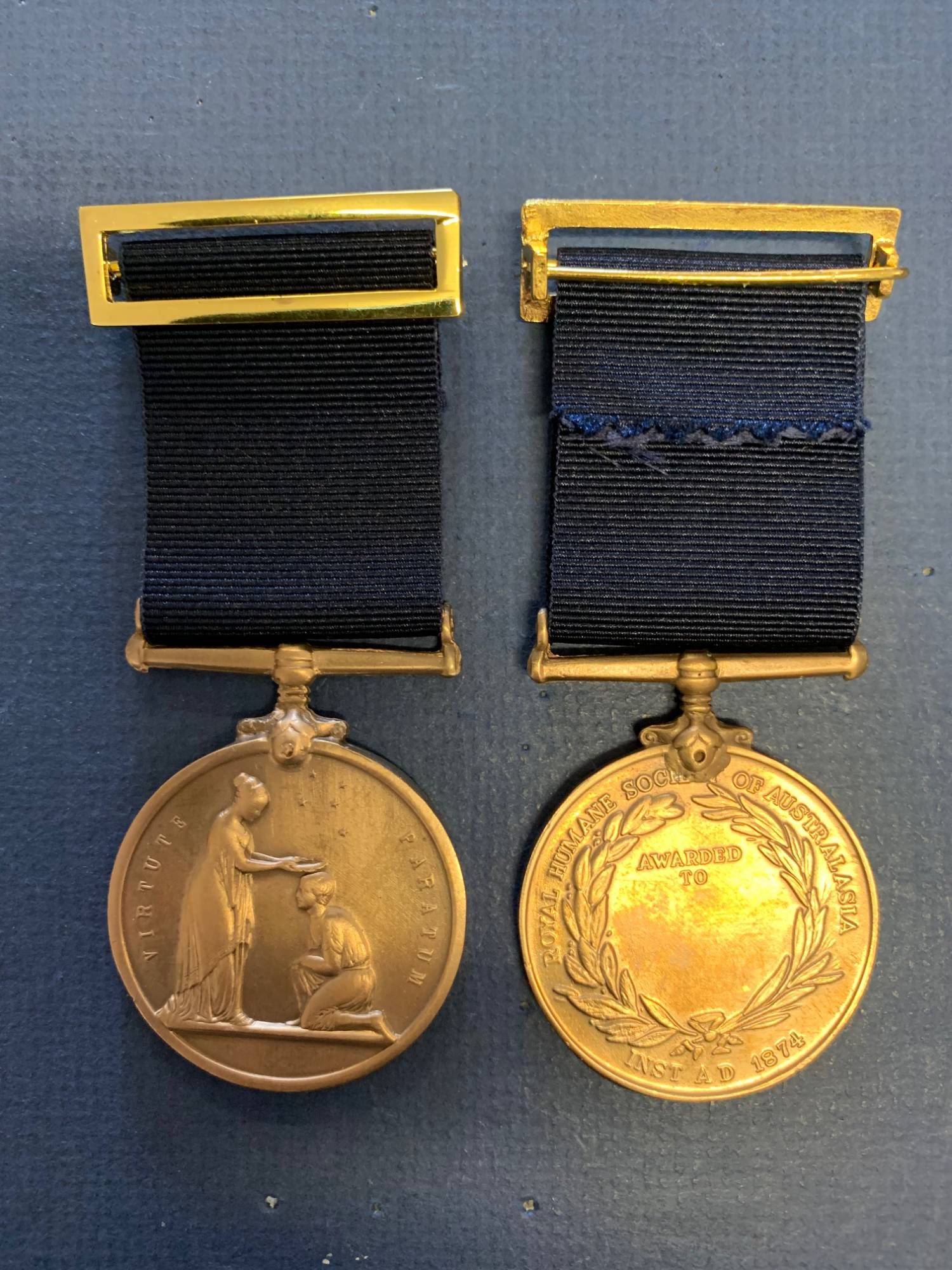 REPLICA AUSTRALIAN ROYAL HUMANE BRONZE MEDALS Quarterdeck Medals