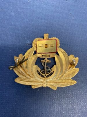 ORIGINAL RAN OFFICERS BERET BADGE BRASS - Quarterdeck Medals & Militaria