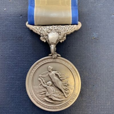 ORIGINAL US SILVER LIFE SAVING MEDAL