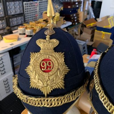 REPLICA BRITISH BLUE CLOTH HELMET 99th REGIMENT