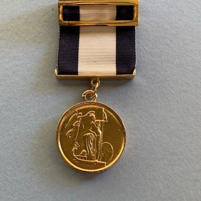 REPLICA SMALL NAVAL GOLD MEDAL TO CAPT HARDY
