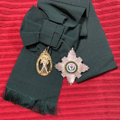 REPLICA ORDER OF THE THISTLE SET, SASH AND STAR
