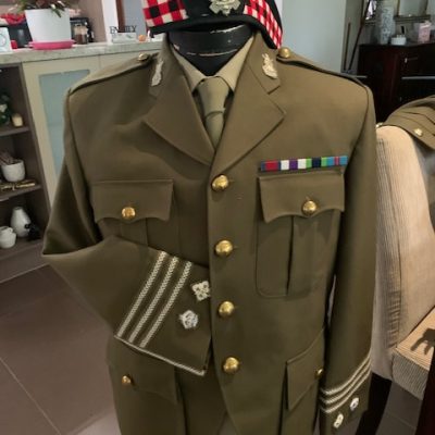 REPLICA WW1 BRITISH HIGHLAND DOUBLET AND HAT LT COLONEL ONE SIZE ONLY