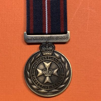 REPLICA QLD CORRECTIONS LONG SERVICE MEDAL FULL SIZE
