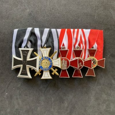 REPLICA WW1 PRUSSIAN OFFICERS MEDAL BAR MOUNTED