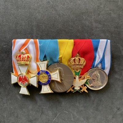 REPLICA PRUSSIAN OFFICERS MEDAL BAR WITH BRITISH MEDAL