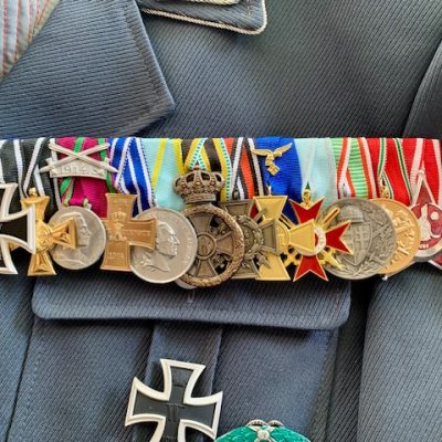 REPLICA GERMAN WW1 NCO's MEDAL BAR MOUNTED