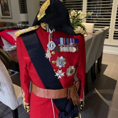 REPLICA BRITISH FIELD MARSHALS TUNIC, TROUSERS AND COCKED HAT