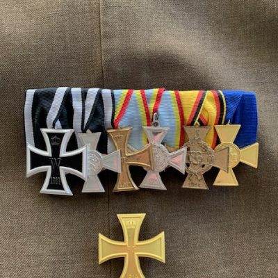 REPLICA WW1 PRUSSIAN NCO's MEDAL BAR POOR MANS BLUE MAX