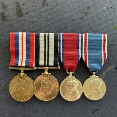 ORIGIAL SET OF WW2 FOUR MEDALS FULL SIZE