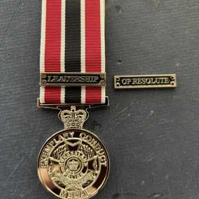 REPLICA QUEENSLAND POLICE EXEMPLAY CONDUCT MEDAL FULL SIZE