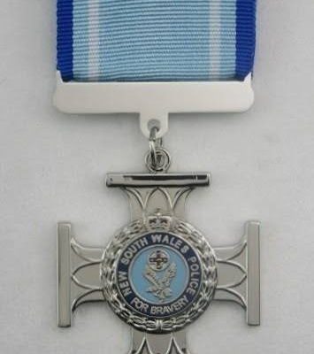 REPLICA NSW POLICE BRAVERY CROSS FULL SIZE